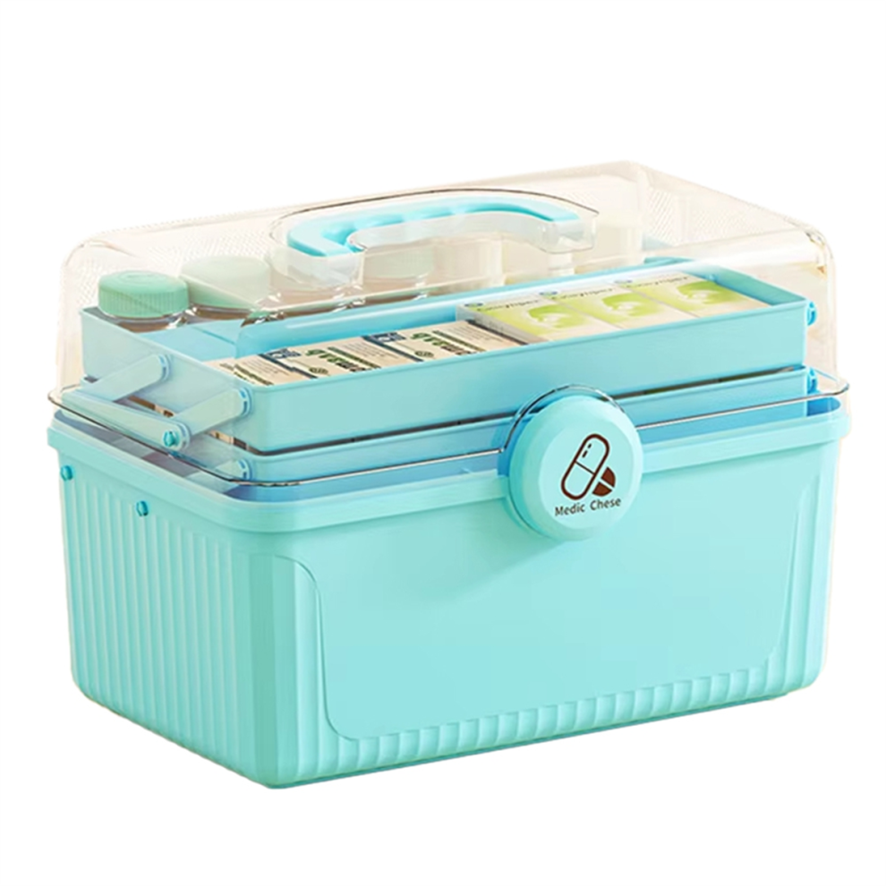 Exogio Portable Multi-Layer Medicine Organizer Box Large Capacity Kit Storage With Classification Compartments B