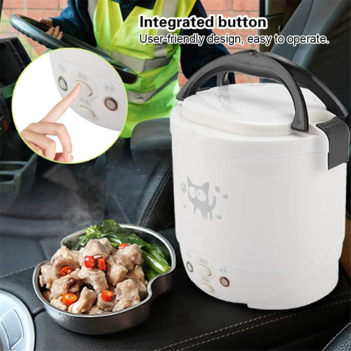 Mini Rice Cooker Car Portable Travel Non-Stick Multi-Function Electric EU Plug 2