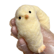 5 pezzi di bambole di pollo in silicone pizzicano giocattoli portatili gialli per alleviare la pressione