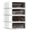 Stackable Plastic Organizer Box for Desktop, Makeup, Jewelry, Office Storage - Large Dustproof Container with Drawers 1