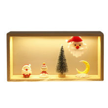 Weihnachtsnachtlichtständer, LED-Weihnachtsmann, Dekorationen, Präsentation Mini-Baumschmuckständer A