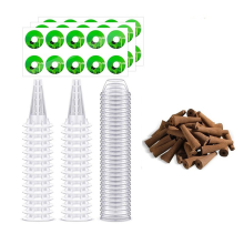Kit d'accessoires pour jardin hydroponique : panier de culture, housse isolante transparente, plante, étiquette