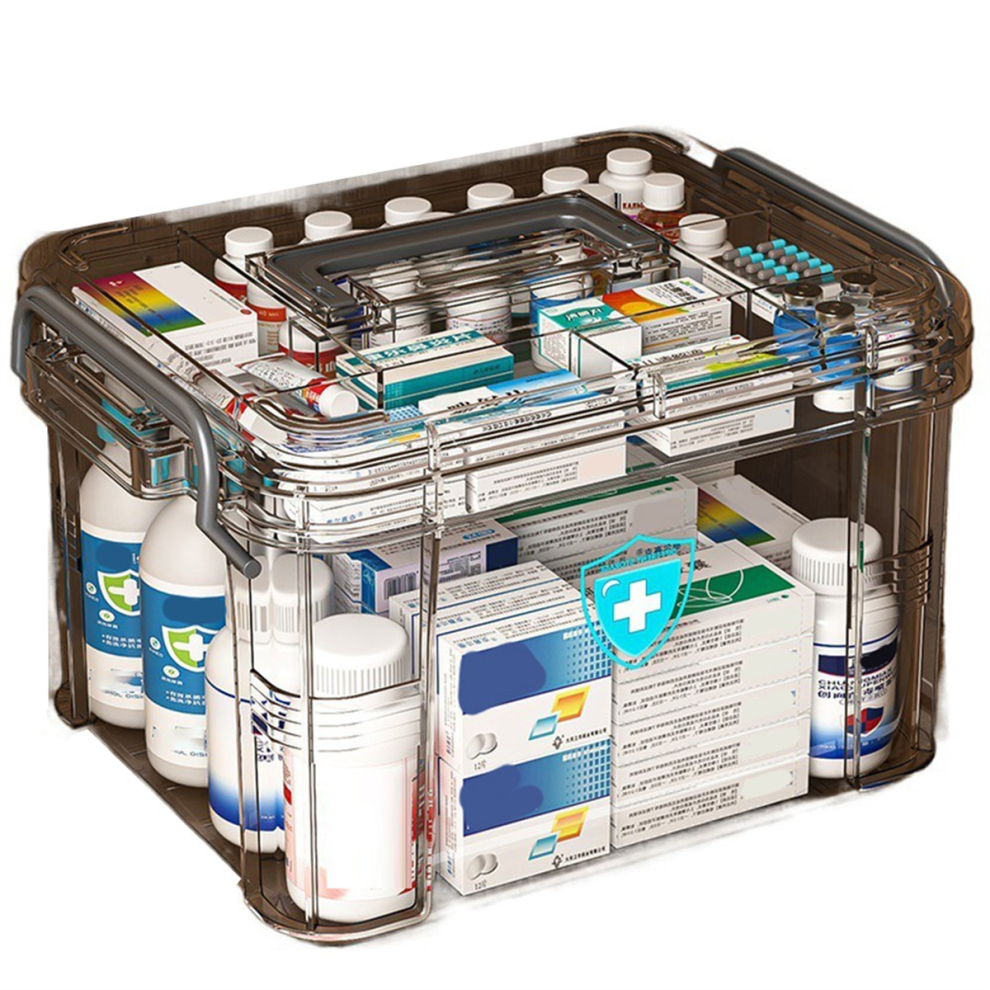 Exogio Multi-Layer Household Medicine Storage Box - Emergency Medical Organizer With Compartments,Household