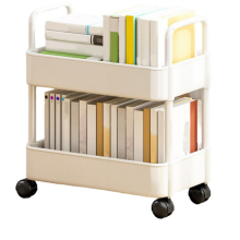 2-stufiger Rollwagen, Lagerregal, bewegliches Gestell, Küche, Badezimmer, schmale Rutsche, Organizer für Snacks und Spielzeug