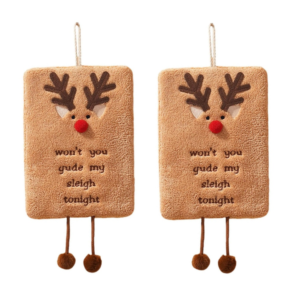 Kitchen Towel Bathroom Absorbent Cute Dry Holiday Cartoon Wipe Dress Up Coral Exogio