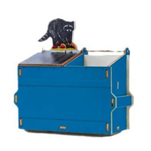 Stiftehalter aus Holz, Organizer für Künstlerbedarf, cooles Briefpapier für die Schule, multifunktionale Schreibtischdekoration, Blau