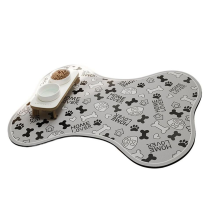 Dog Food Mat Anti-Slip Absorbent Bowl Mats Accessories Pet Supplies QuickDry DispenserMat(Only Mat)