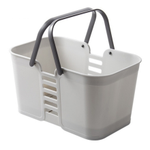 Duschkorb Tote Kunststoff Lagerung mit Griffen Pool Strand Grau