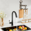 Kitchen Wall Organizer Multi-Purpose Non-Punch Rotary Hook Space Saving Hanger Utensils Tool Holder 5