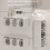 Wall-Mounted Kitchen Salt MSG Seasoning Condiment Storage Box Home Integrated Multi-Grid Jar Set A 6