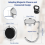 4Pcs Portable Folding Bag Hanger, Practical Hook,Alloy Handbag Table Hook, Multipurpose Purse Key Holder 3