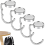 4Pcs Portable Folding Bag Hanger, Practical Hook,Alloy Handbag Table Hook, Multipurpose Purse Key Holder 1