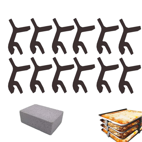 Cookie Sheet Stacking Clips, Oven Space-Saving Tray Reusable Tools 1