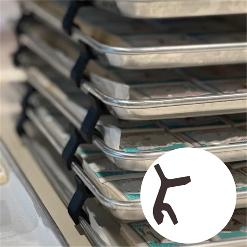 Cookie Sheet Stacking Clips, Oven Space-Saving Tray Reusable Tools 2