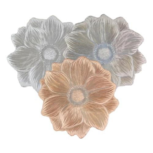 Lotus-Shaped Heat-Resistant Placemat for Dining Table, Elegant Table Decor, 3-Pack