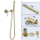 Set doccia con soffione per acqua calda e fredda a parete, colore argento 4