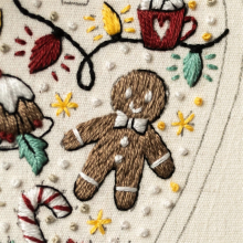 DIY Herz StickereiWeihnachtsdekoration Stickset, Handgesticktes Weihnachtsbaum Anhängerherz Kit