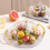 Cake Stand, Round Tray with Lid, Multipurpose Handle for Tea Breakfast Office Coffee Table Large 4
