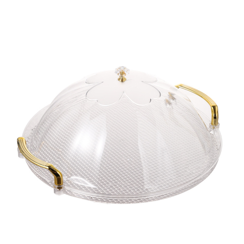 Cake Stand, Round Tray with Lid, Multipurpose Handle for Tea Breakfast Office Coffee Table Large