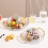 Cake Stand, Round Tray with Lid, Multipurpose Handle for Tea Breakfast Office Coffee Table Large 5