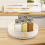 360 Rotating Spice Organizer Single Layer Tray Round Rack B 8