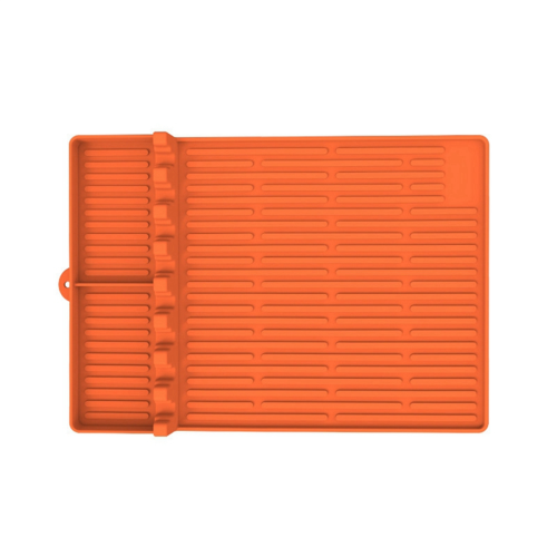BBQ Oven Silicone Side Rack Mat Baking Tray Protection Drain Pad Black Stone Tool
