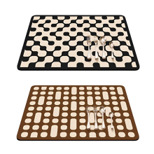 Geschirrabtropfunterlage, wasserabsorbierende Kaffeemaschine, schnelltrocknender Arbeitsplattenteppich, rutschfeste Drainage, B
