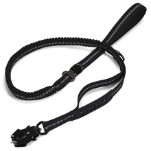 Heavy Duty Elastic Dog Leash No-Pull Reflective Shock-Absorbing Pet Large Black