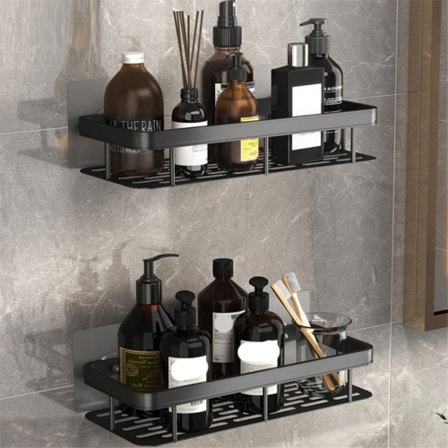 Bathroom Shelf Triangular Punch-Free Corner Suction Cup Tripod 3 Pcs 1