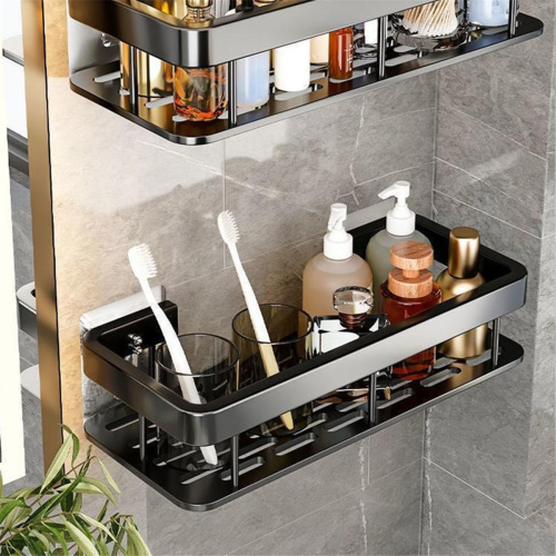 Bathroom Shelf Triangular Punch-Free Corner Suction Cup Tripod 3 Pcs 2