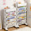 Storage Racks Bookshelves Movable Multi-Layer Shelves Desktop Baskets 6 Layers 7