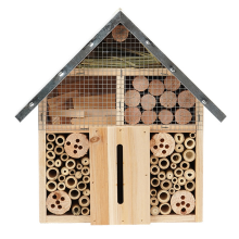 Hotel per insetti in legno, casa naturale, ape, farfalla, coccinella, riparo da giardino, decorazione