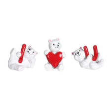 Liebes- und Zuneigungssymbole, Cartoon-Bär, Harzfiguren für Hochzeit, Valentinstag, Dekoration, süßes Tischdekor, Regal