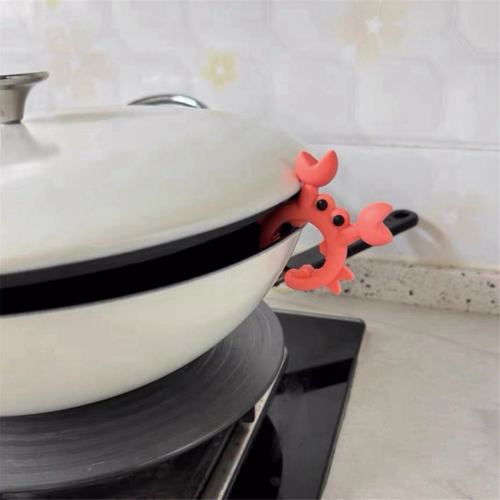 10pcs Pack Crab Shape Silicone Spatula Holder, Universal Rest, Multi-Functional Kitchen Tool 2