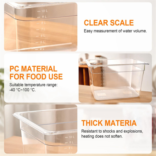 Slow Cooker Containers Tub Boxes Perforated Vacuum Kits Kitchen Tools 11L 1