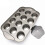 Kitchen 12 Grid Baking Cake Tray Cheesecake Cups Non-Stick Cupcake Pan Tools 2
