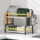 2-Tier Dish Drainer with Drainboard, Large Capacity Rack, Space- for Small Kitchen Countertops 2