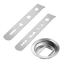 Biscuit Attachments, 8 Shapes Attachment Stainless Steel for Meat Mincer with Connection Ring Pastry