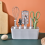 Kitchen Tool Set Fruit Knife, Scissors, and Vegetable Peeler, Bottle Opener Multi-Function Combination with Base B 2