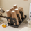Porte-gobelet [double rangée] Ménage avec support pliable pour café noir 5