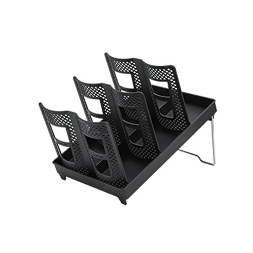 Porte-gobelet [double rangée] Ménage avec support pliable pour café noir