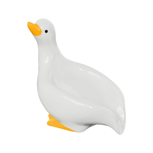Cute Duck Shaped Soap Box, Ceramic Box with Drain Rack, Laundry Storage Tray