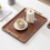 Wooden Tray Solid Wood Tea with Handle Household Storage S 4