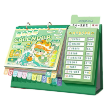 2025 Desk Calendar Year of the Snake Tabletop Flipes Monthly Schedules Planner with Labels for Kids Planning