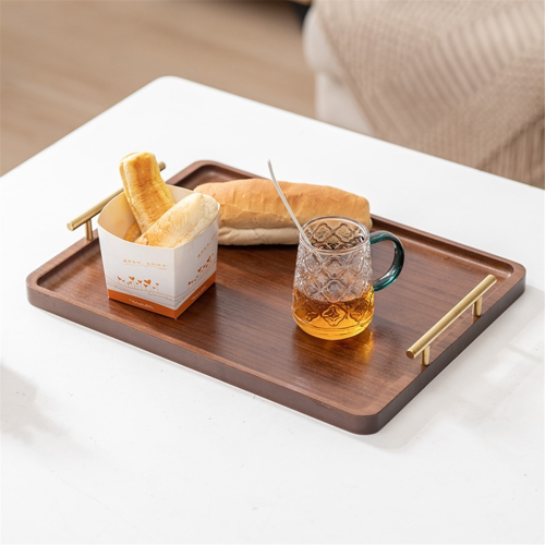 Wooden Tray Solid Wood Tea with Handle Household Storage S 2