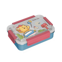 Lunchboxen für Studenten, Edelstahlfächer, Cartoon-Muster, Lunchbox, Lebensmittelbehälter für Kinder und Erwachsene, groß