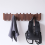 Wall-Mounted Coat Hanger Solid Wood Clothes Hook Door Rack Home Decoration Walnut 6 Hooks 3