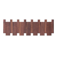 Appendiabiti da parete in legno massello, appendiabiti da porta, decorazione per la casa, noce, 6 ganci