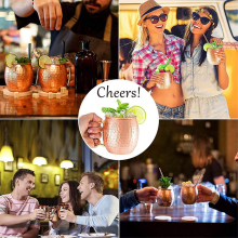 Tasse Edelstahl Cocktail Becher Bier Kupfer-Überzogene Bare Körper