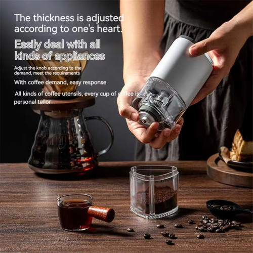 Portable Mini Coffee Grinder, Automatic Electric Mill,Stainless Steel Full-Automatic Bean Grinder B 1